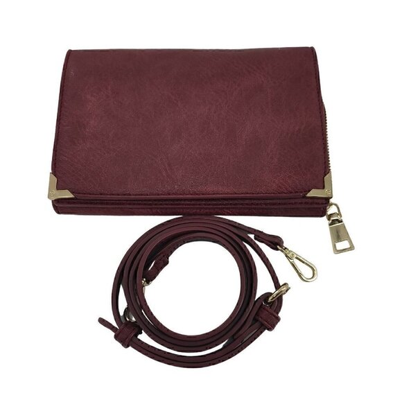 URBAN EXPRESSION Vegan Leather Crossbody Clutch Removable Strap Good Pre-Owned - Picture 4 of 11